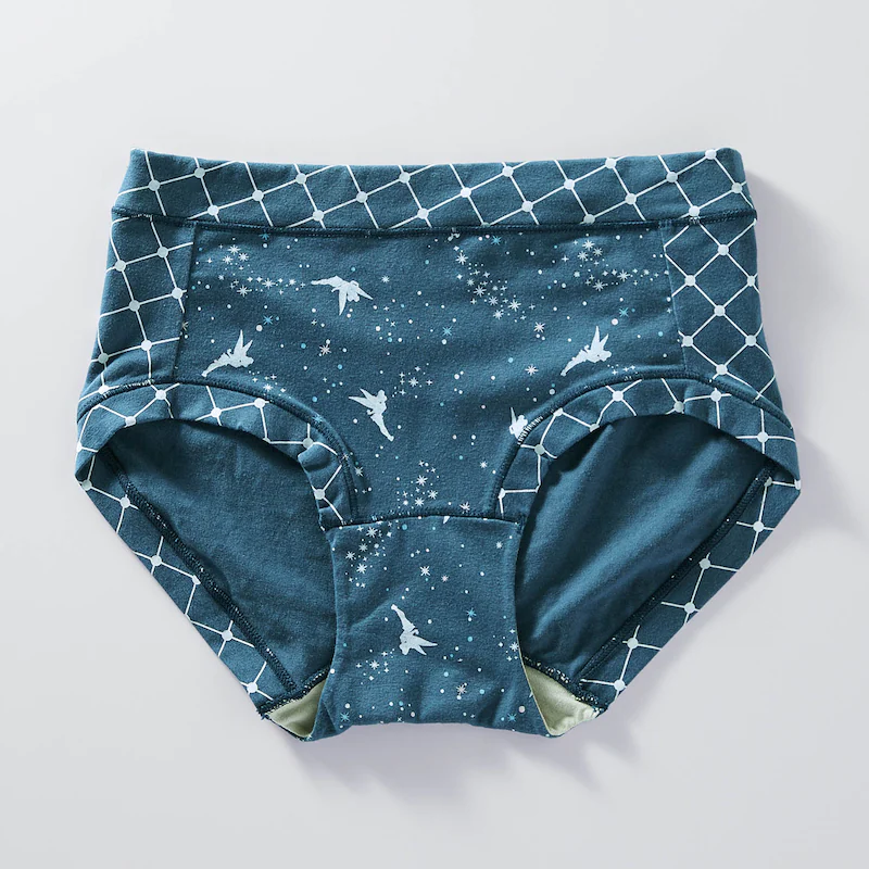 日本千趣會 - 迪士尼印花棉質內褲(媽媽)-小熊維尼-薄荷