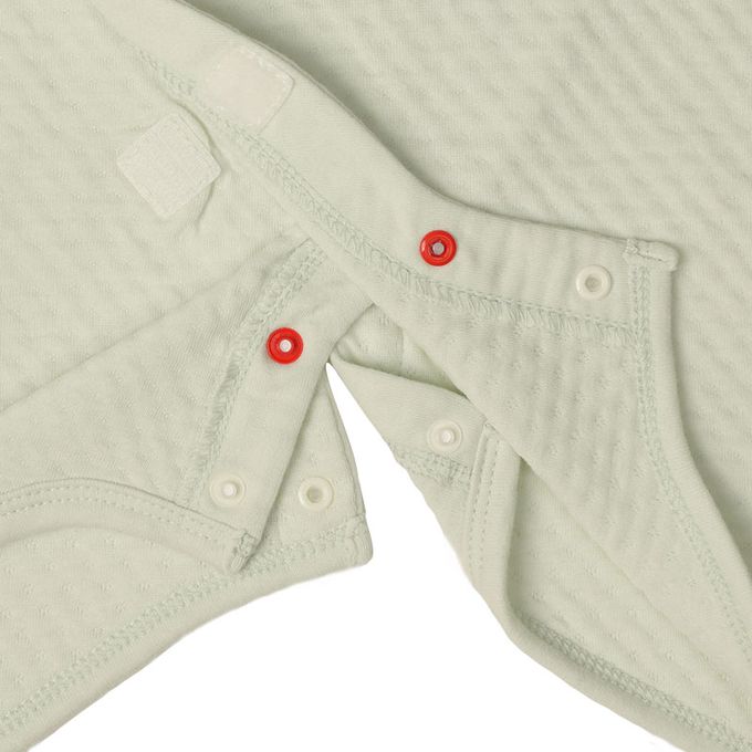 akachan honpo - 長袖舒適連身衣-綠色 (50~60cm)