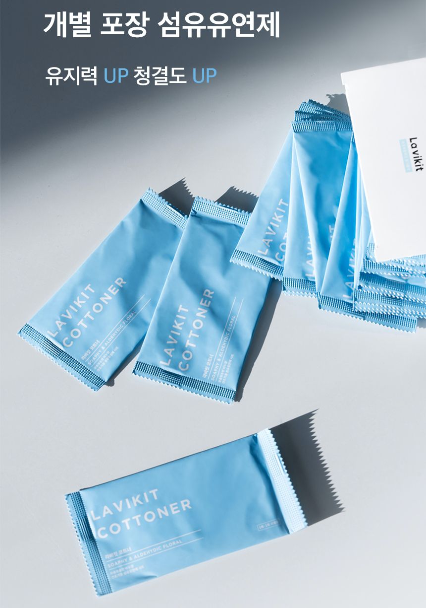 韓國 La vikit - (烘衣專用)防靜電衣物管理芳香紙巾-清新皂香-1盒(40片)