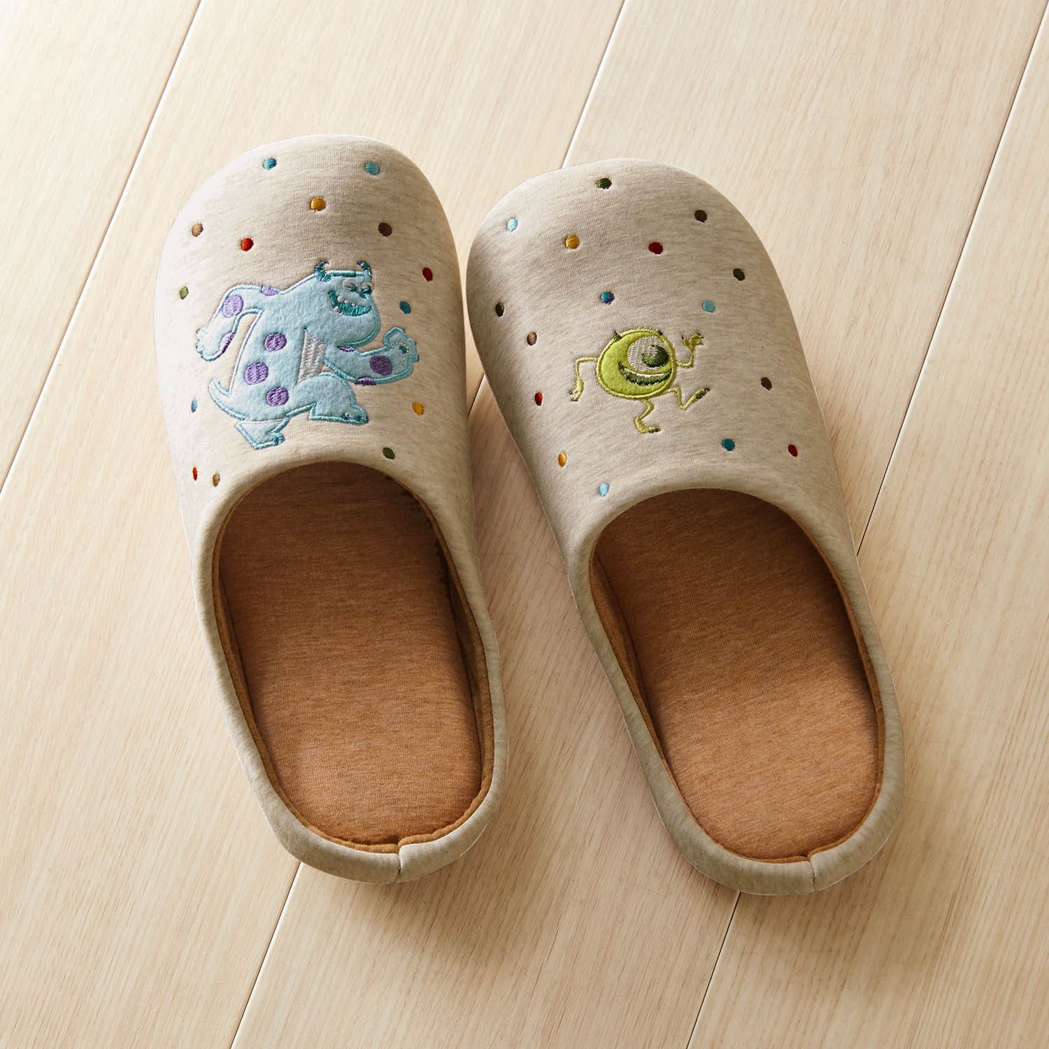 日本千趣會 - 迪士尼 低反發麵包室內拖鞋-小鹿斑比-可可