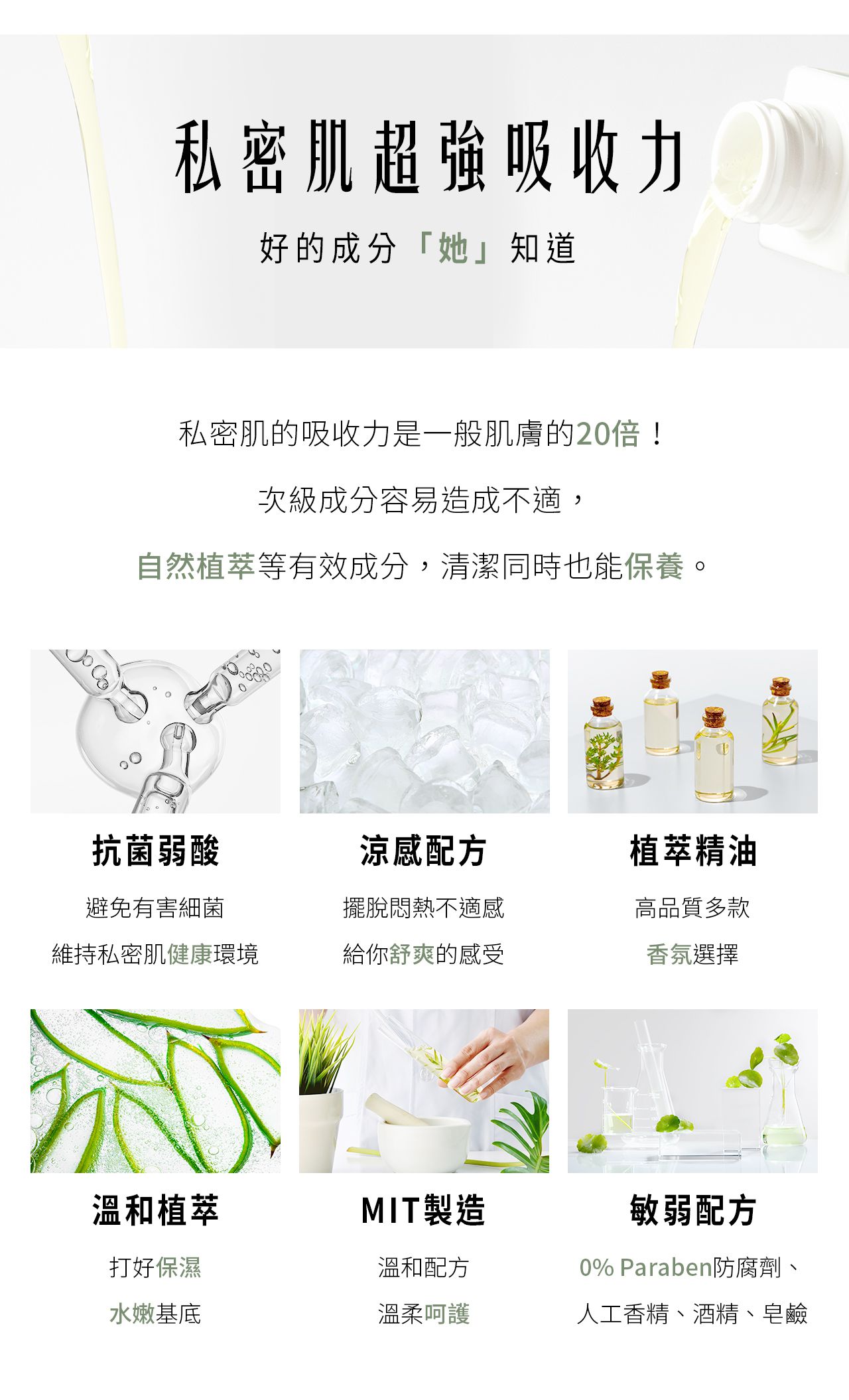 HH草本新淨界 - 私密植萃抗菌潔淨露-悠然木質-200ml