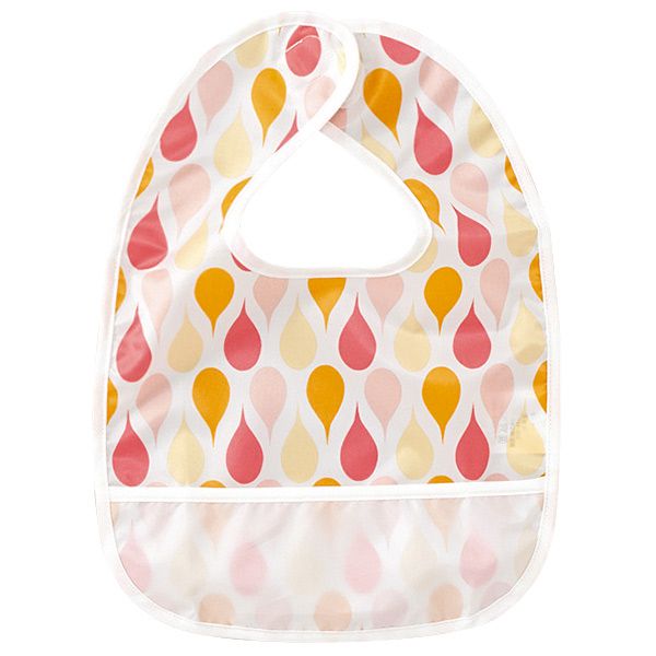 akachan honpo - 抗油汙、快乾圍兜-點點-粉紅色 ((70cm～90cm))