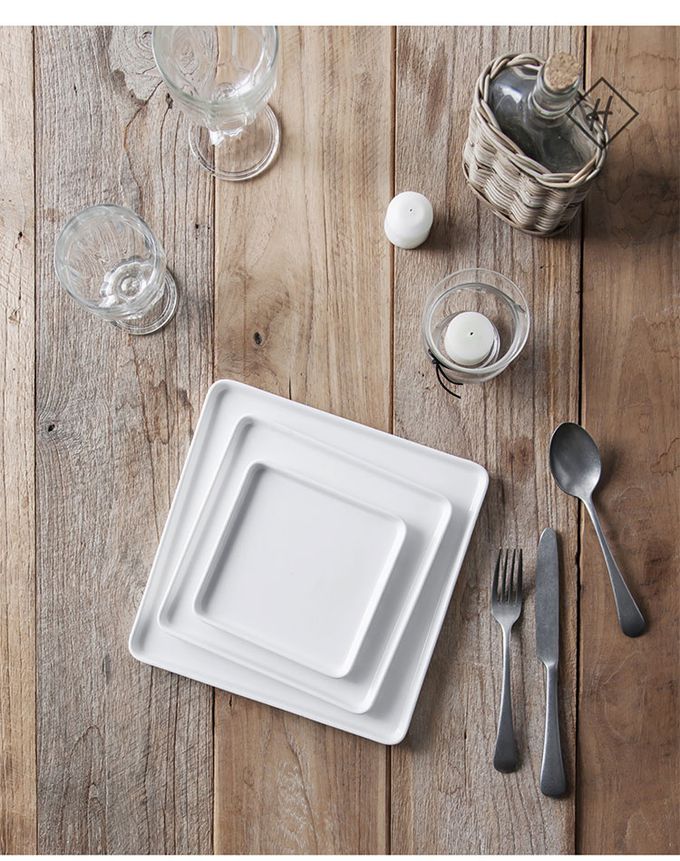 韓國 SSUEIM - LEED系列莫蘭迪陶瓷方形淺盤19cm (粉色)