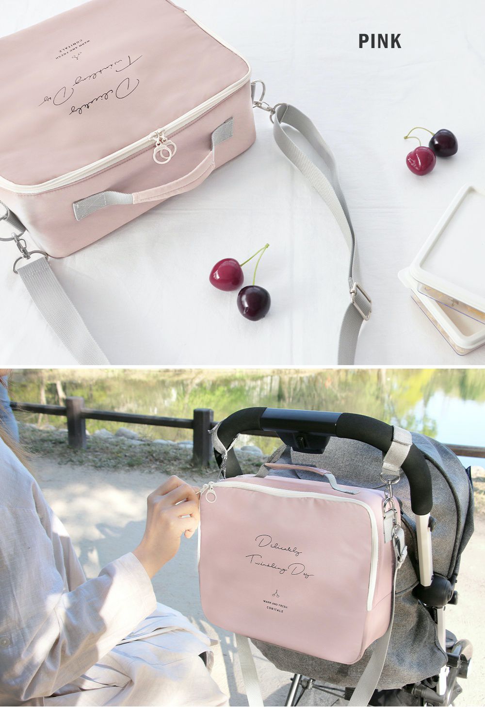 韓國 Conitale - 保冷保溫野餐袋/推車袋-天藍