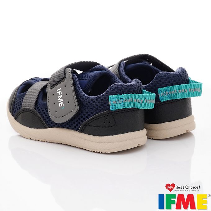 日本IFME - 護趾運動水涼鞋-IF20-332512軍藍(小童段)-水涼鞋-軍藍