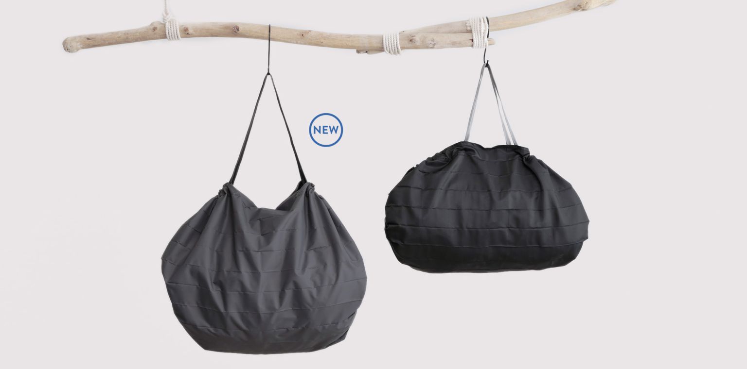 日本 MARNA - Shupatto 秒收摺疊購物袋(可掛購物籃)-五週年限定升級款-漣漪波點 (L(50x38cm))-耐重15kg / 40L