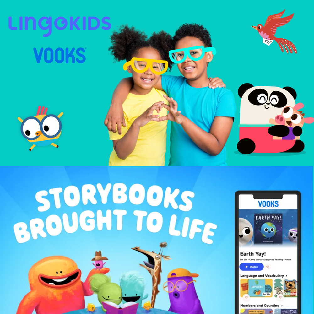 Lingokids兒童英語 - Lingokids 兒童英語 X Vooks 英語動畫電子書圖書館 12個月國際學習方案