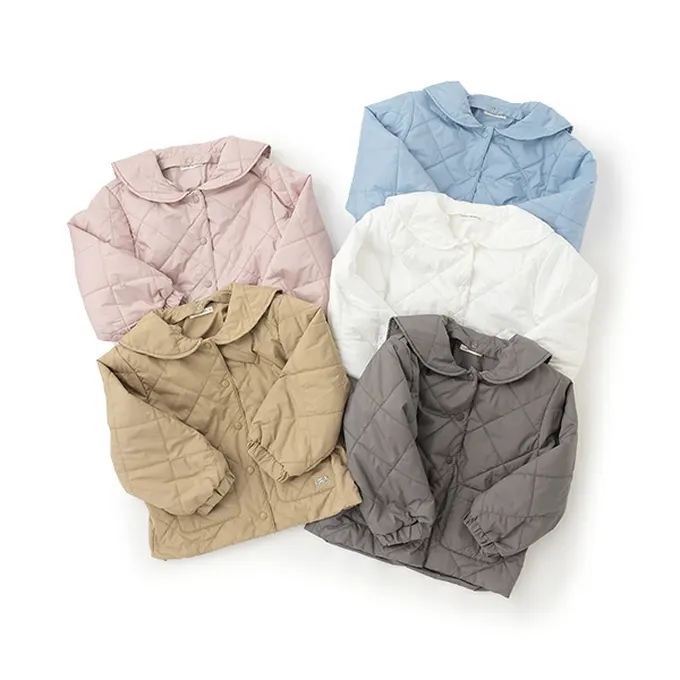 日本 Lycee mine - 可機洗 水手領絎縫鋪棉外套(領可拆)-藍