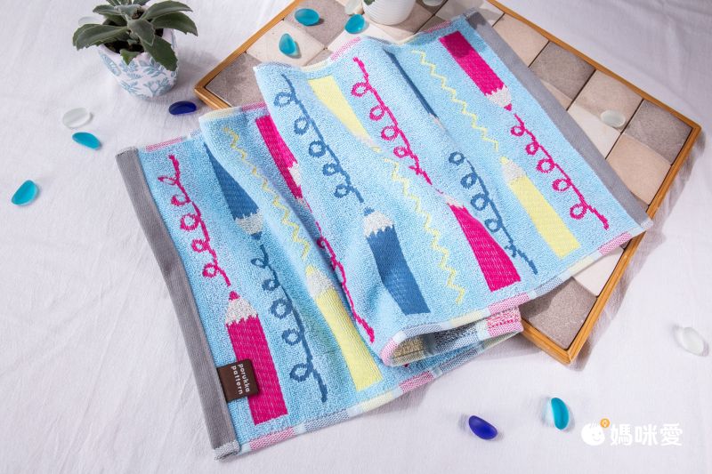 日本 porukka - 葡萄牙製 歐風插畫純棉吸水毛巾/短浴巾-熱氣球 (30x80cm)