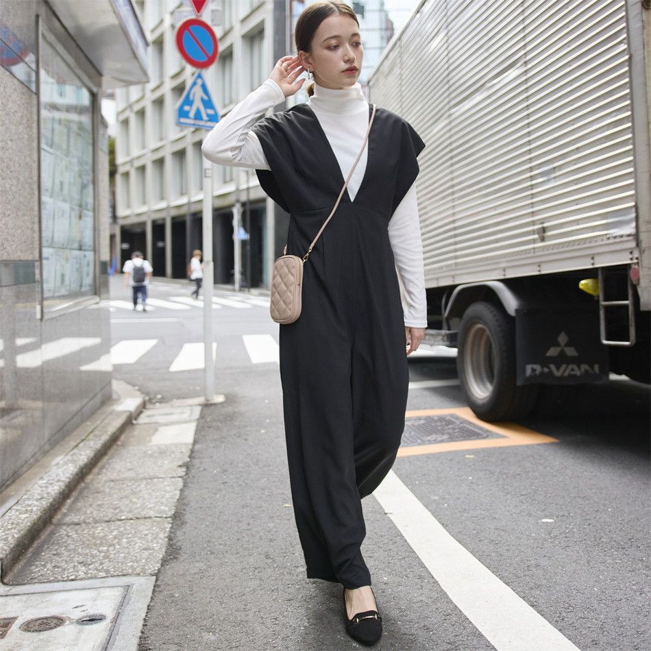 日本 Rejoule - 柔軟彈性立領長袖上衣/打底衫-米白