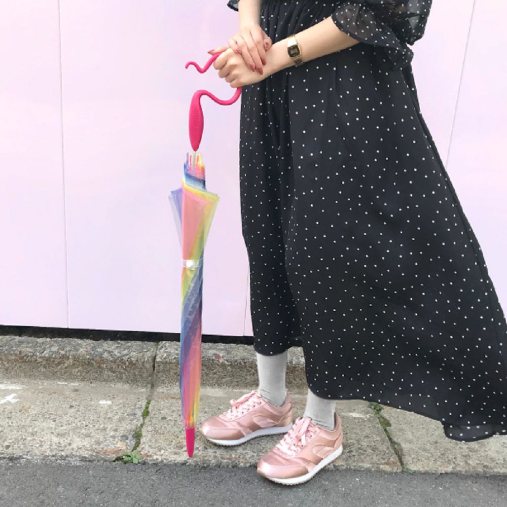 日本Caetla - Evereon 可替換式環保輕量傘-彩虹系列-粉紅