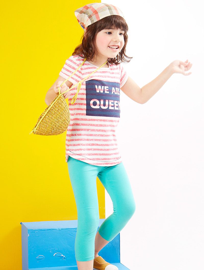 麗嬰房 Little moni - 時尚女王造型棉T-淺珊瑚