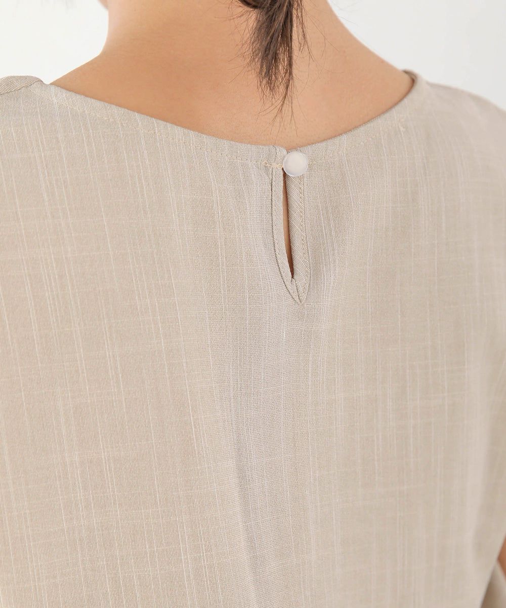 日本 Bab - 顯瘦剪裁收腰法式袖洋裝-石墨灰