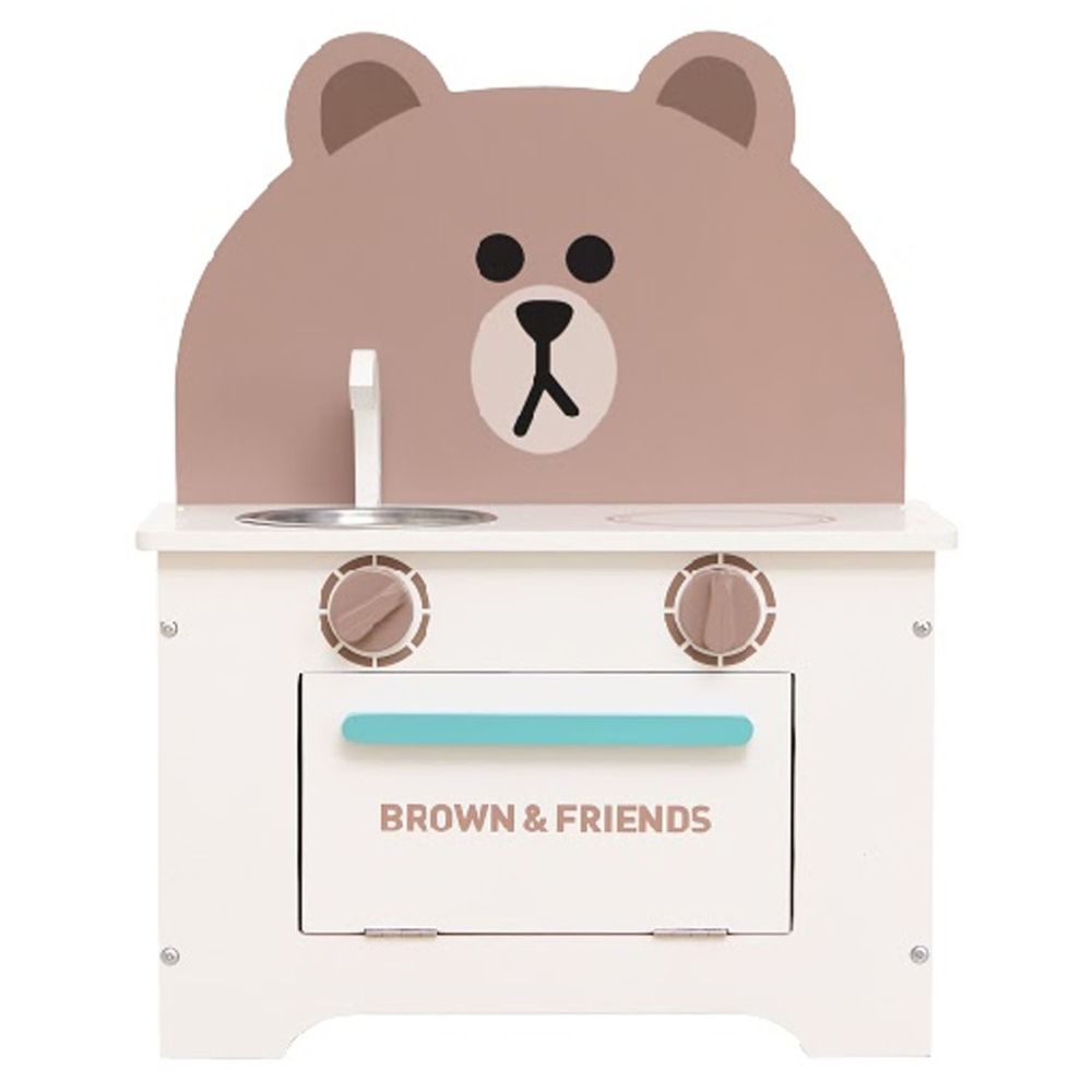 Kikimmy - LINE FRIENDS 木製兒童廚房玩具-熊大款