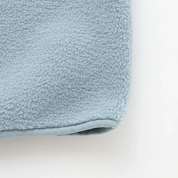 日本 b-ROOM - 可愛毛毛保暖背心-軍綠