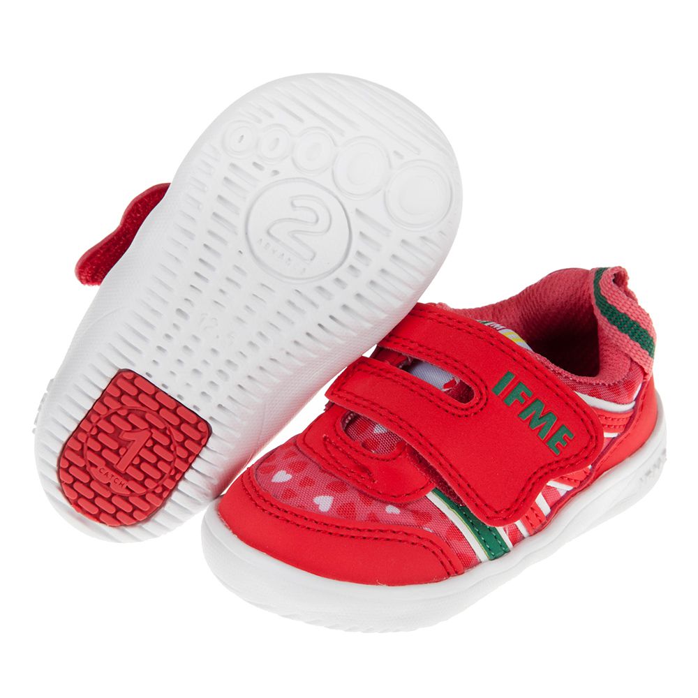日本IFME - 日本IFME紅色愛心超輕量寶寶機能學步鞋