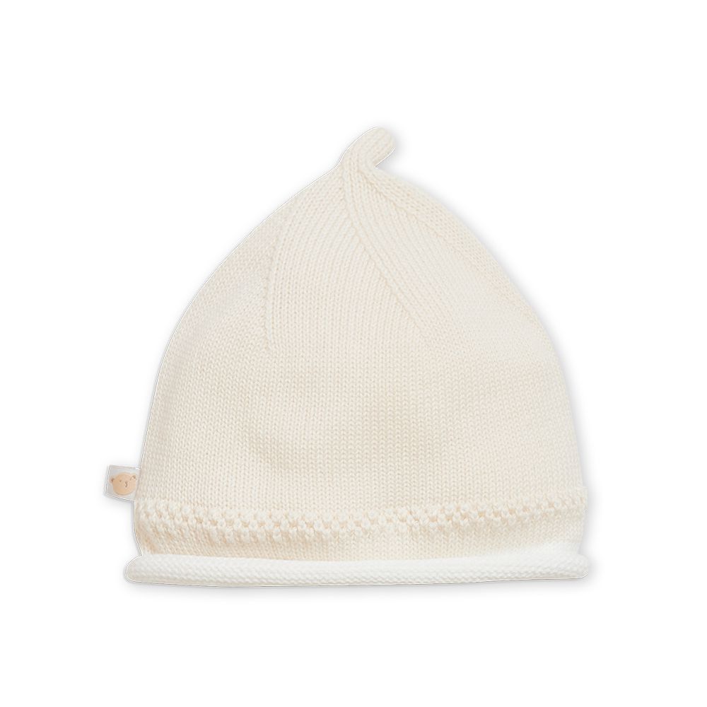 Chic a Bon 栗子頭編織帽(100%精梳棉)-米色