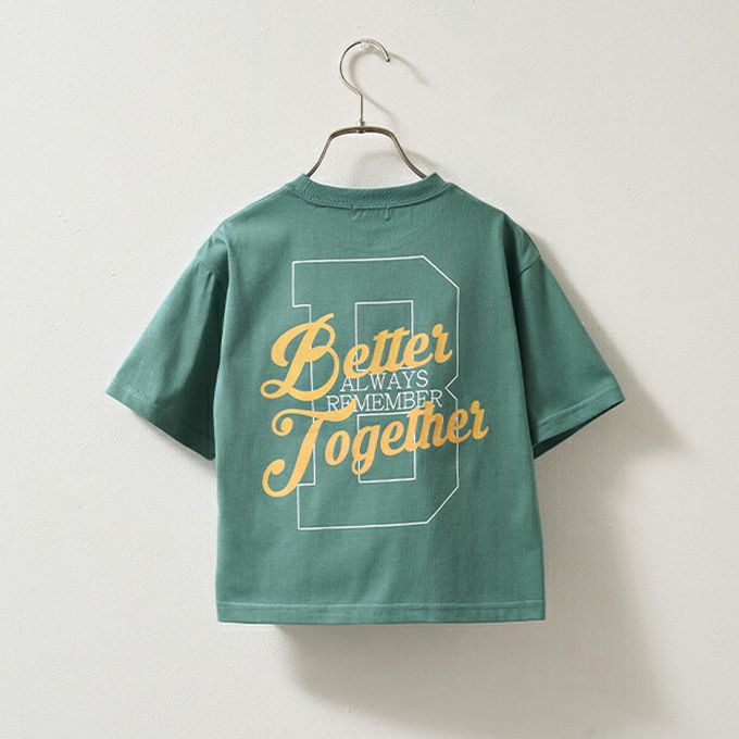 日本 b-ROOM - 美式休閒印花短袖上衣-深棕