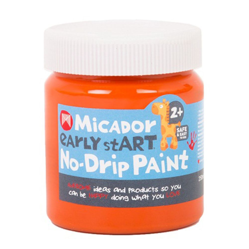 澳洲 Micador - 小寶貝水洗顏料-橘-250ml