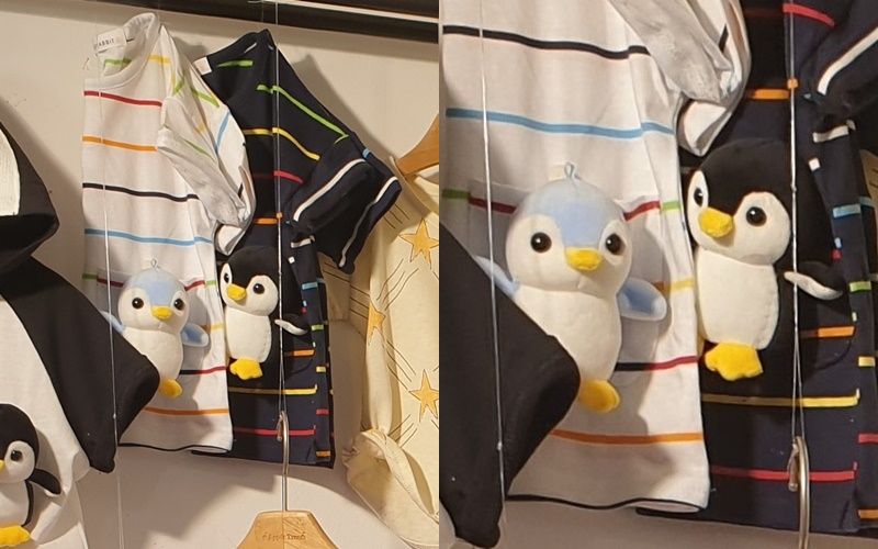 韓國 Coco rabbit - 企鵝娃娃條紋T-深藍