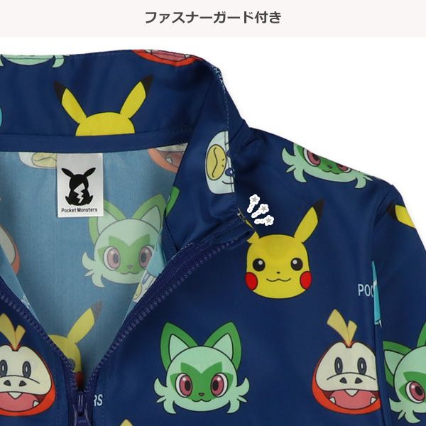 日本西松屋 - 寶可夢 印花防風薄外套-深藍