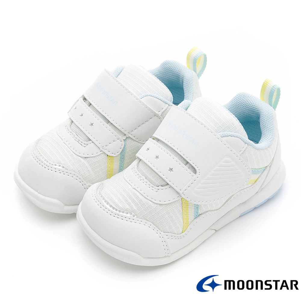 日本Moonstar月星頂級童鞋-3E寬楦輕量系列-3601(寶寶段)-機能鞋-白-12.5~15cm