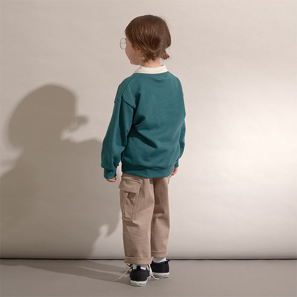 日本 b-ROOM - 氣質學院logo有領大學T-海軍藍