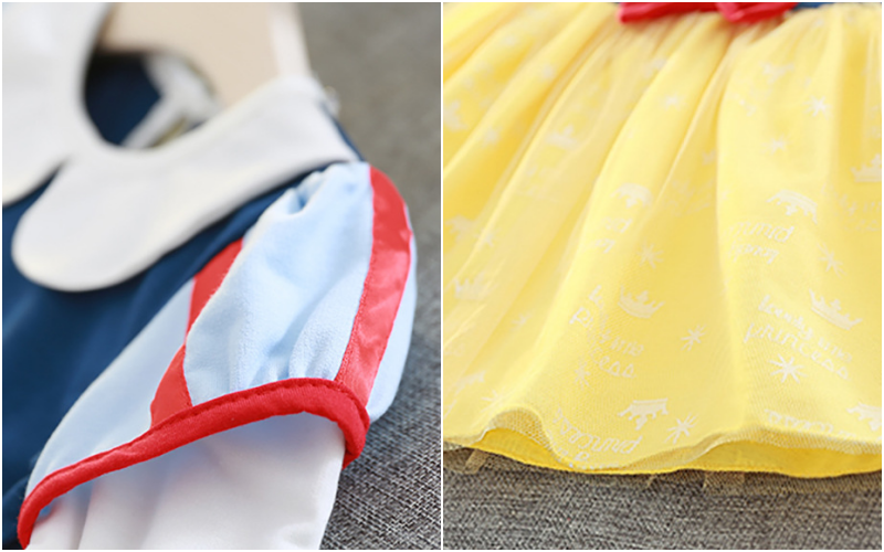 長袖造型公主裙-童話黃