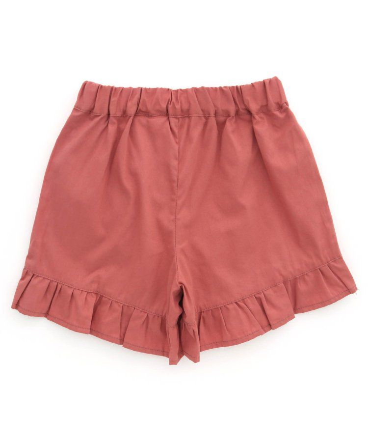 日本 apres les cours - 荷葉邊俏麗排扣褲裙-丹寧藍