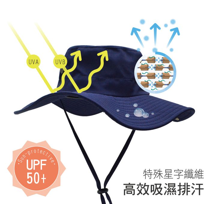 貝柔 Peilou - UPF50+多功能休閒遮陽帽-卡其 (頭圍: 58cm)