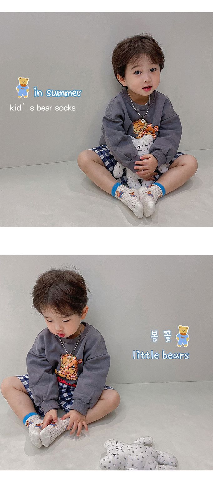 JB clothes - 五入一組-1168假日小熊網眼襪