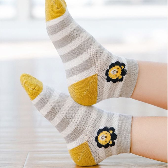 腳ㄚ子 - 幼/兒童透氣網眼襪 童襪 襪子 棉襪 兒童襪-呆萌獅