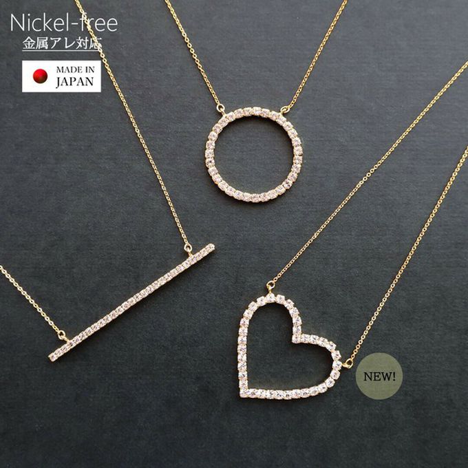 日本 Melody Accessory - 日本製 典雅華美水鑽長項鏈-愛心