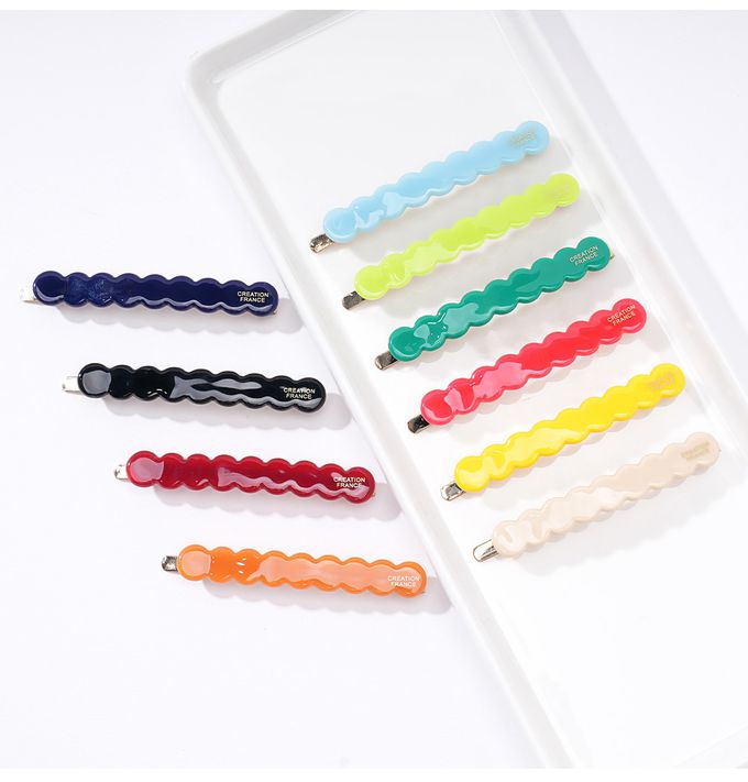 韓國 Soo&Soo - 正韓製CREATION FRANCE髮飾髮夾-桃紅