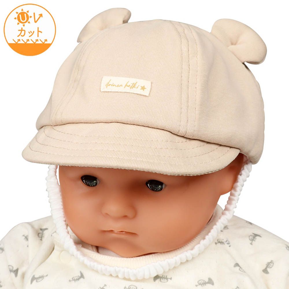 小耳朵棒球帽-淺卡其色