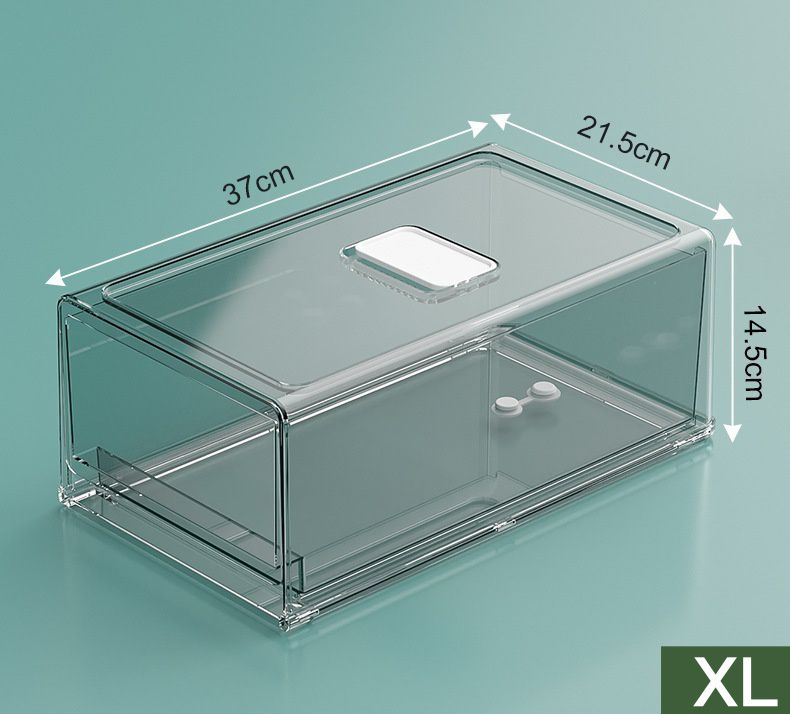 透明長方形抽屜式收納盒