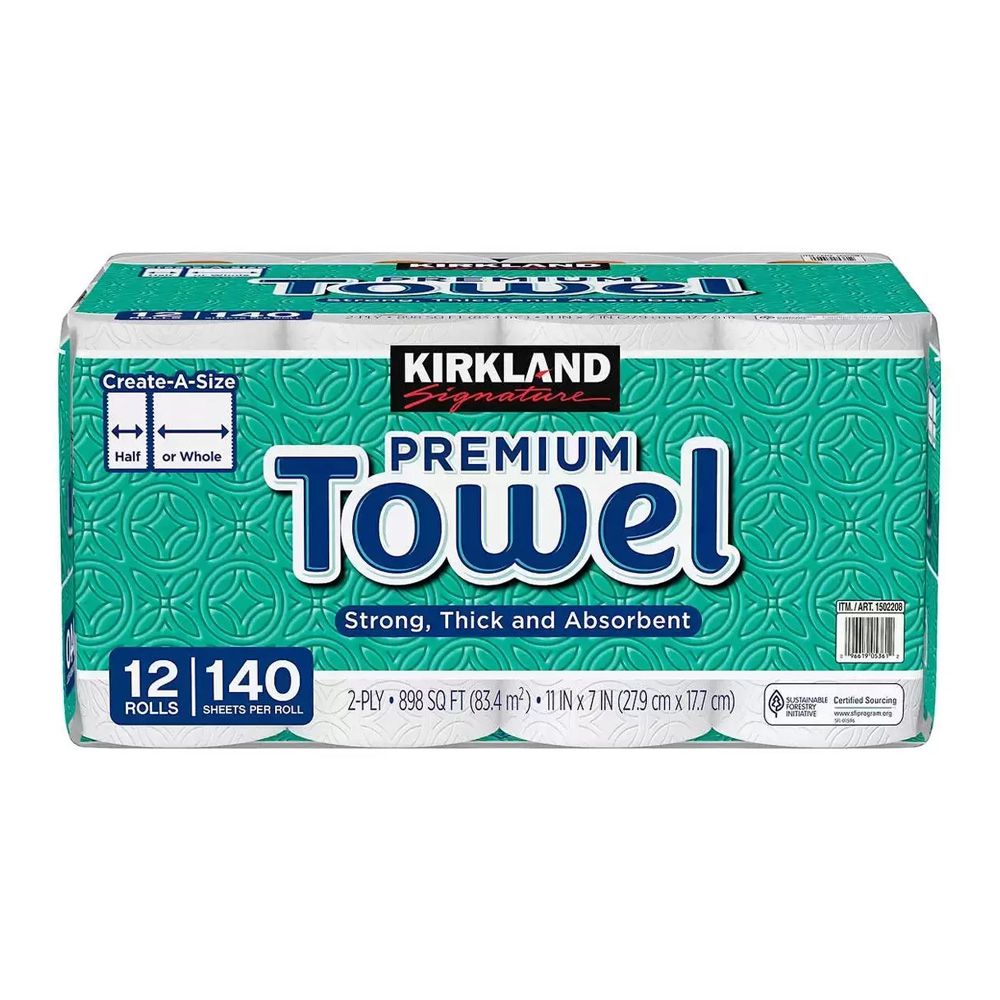 Kirkland Signature 科克蘭 - 隨意撕特級廚房紙巾 140張x12捲