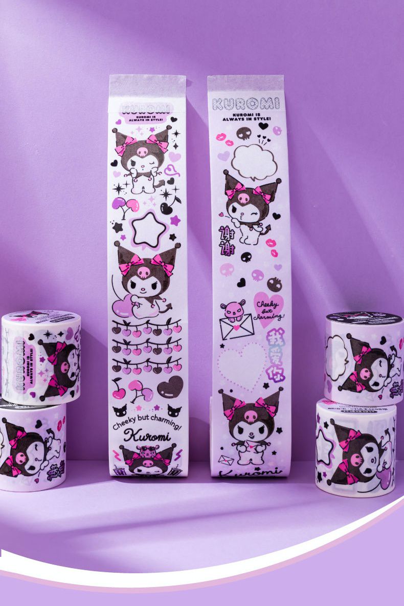 卡通筆記手帳膠帶-卡通人物大耳狗-藍色 (總長300cm)-款式隨機