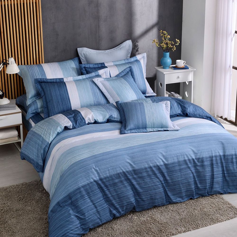 澳洲 Simple Living - 天絲福爾摩沙兩用被床包組-台灣製-城市旅人-藍
