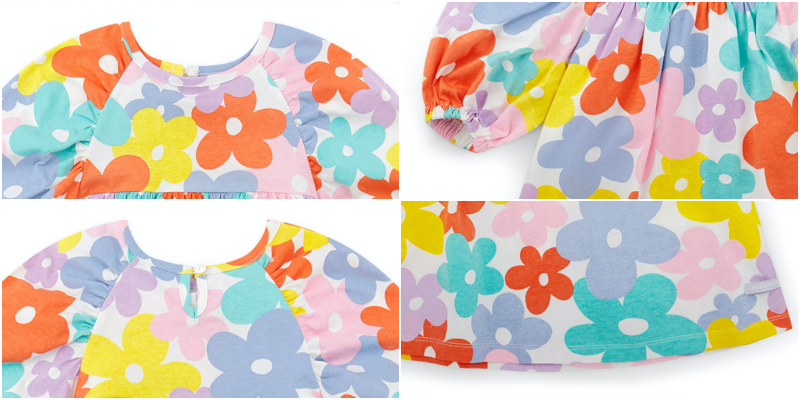 韓國 Jelispoon - 花花澎澎連身裙-白