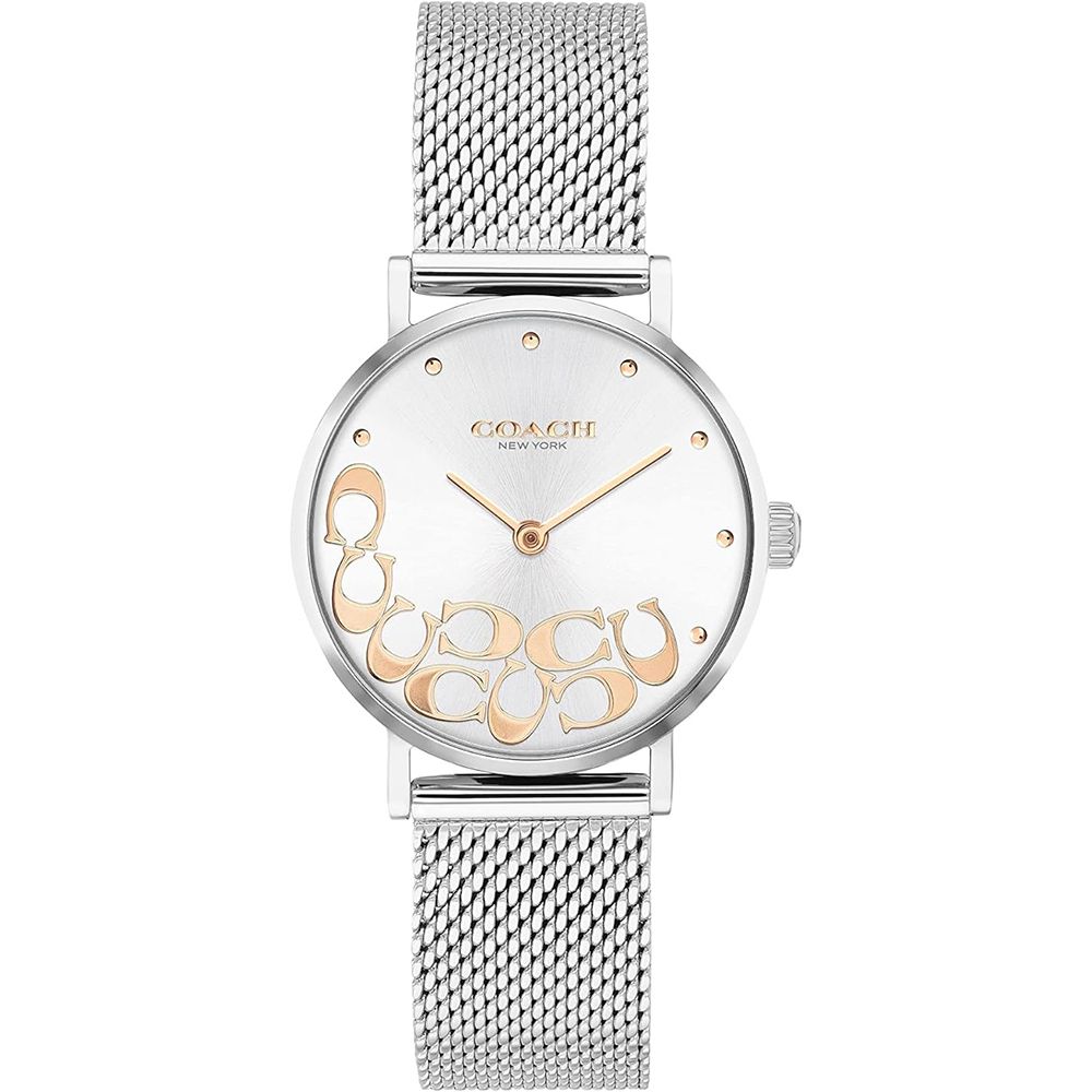 優雅造型不鏽鋼錶帶米蘭手錶 (銀)