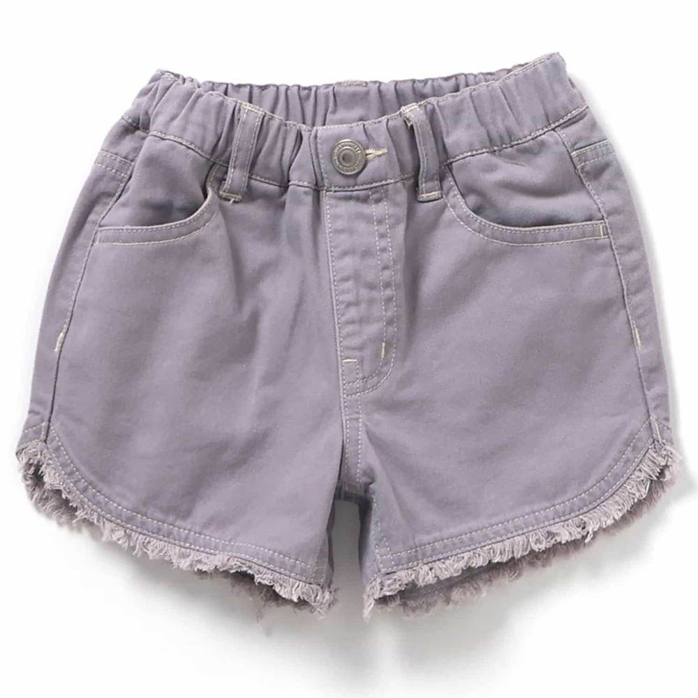 夏日必備清爽流蘇短褲-薰衣草紫