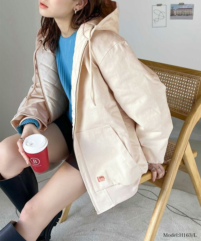 日本 Classical Elf - Java 百搭鋪棉休閒連帽外套-黑