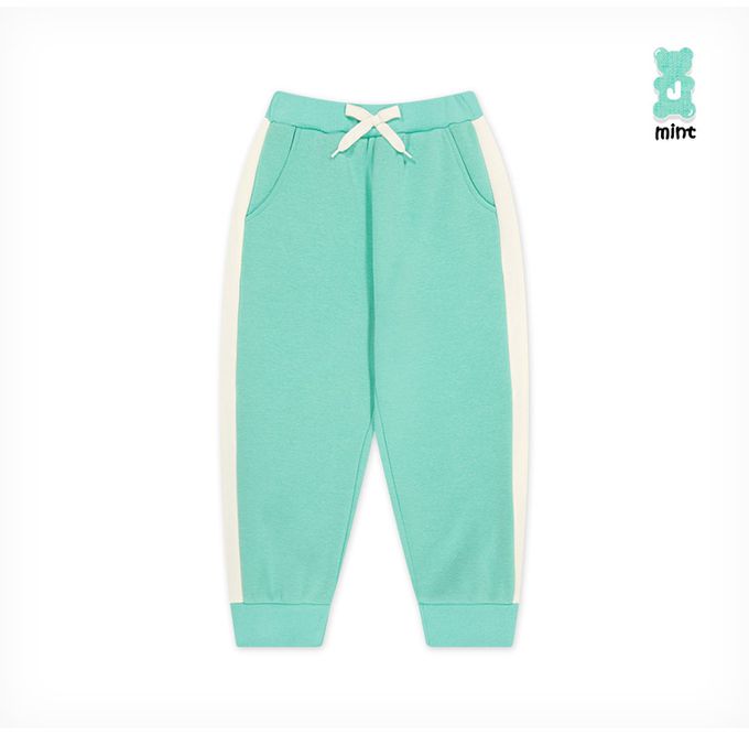 韓國 Jelispoon - (聯名款)熊熊好夥伴內刷毛長袖套裝-薄荷綠