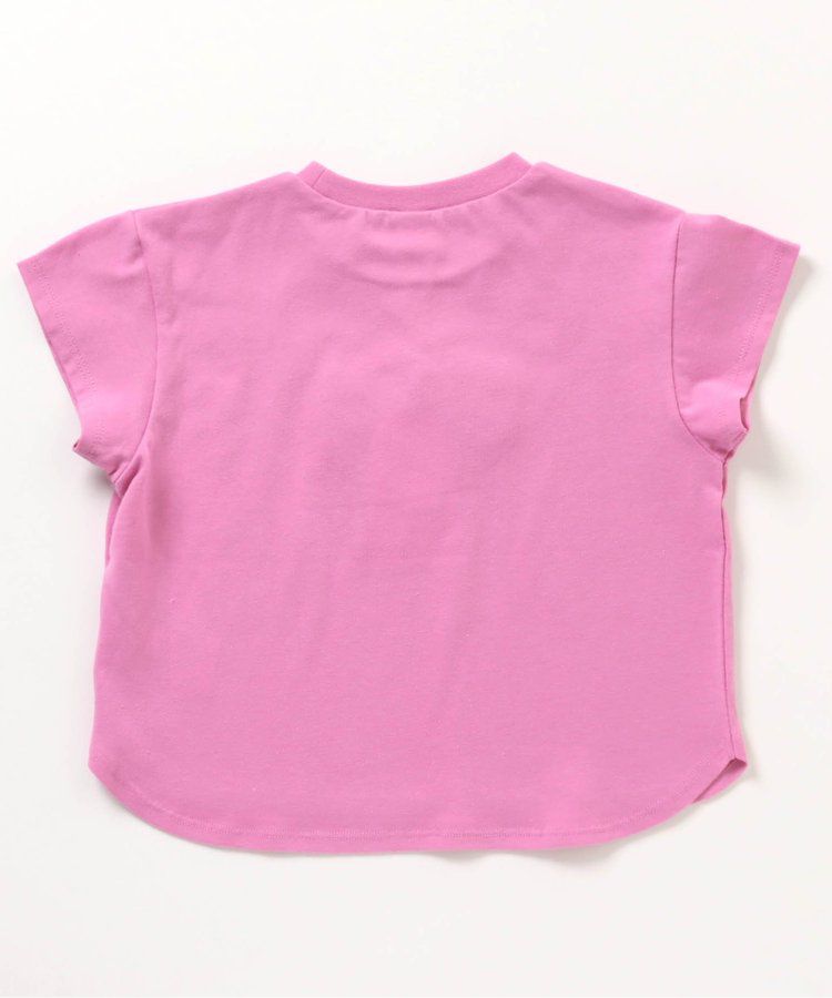 日本 apres les cours - 立體刺繡印花短袖上衣-冰棒-袖撞色