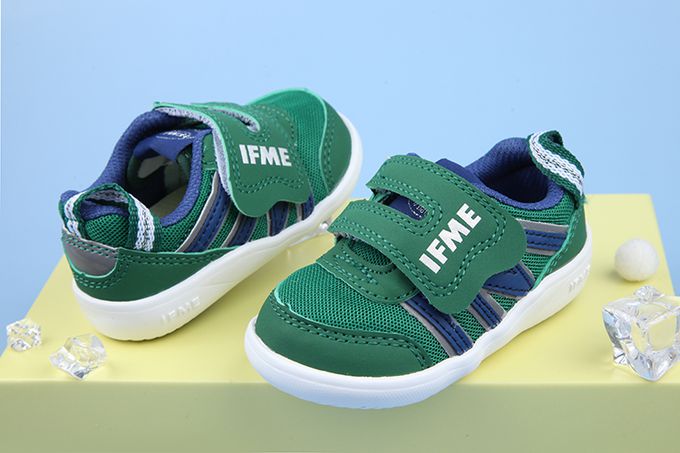 日本IFME - 輕量系列純粹綠寶寶機能學步鞋-綠色