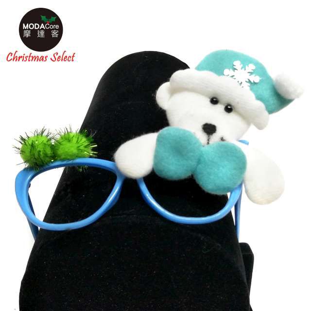 MODACore 摩達客 - 聖誕派對造型眼鏡-藍色白熊