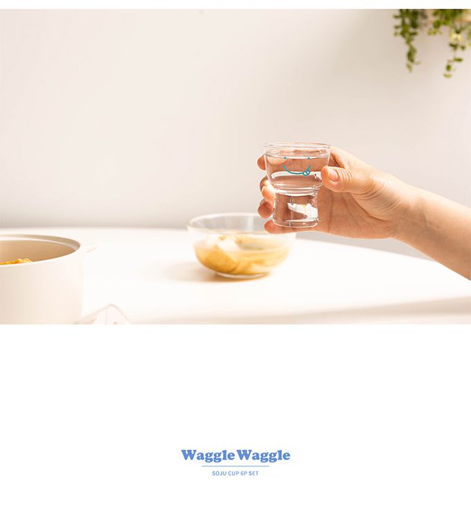 韓國 SSUEIM - 微笑款玻璃燒酒杯6件組50ml