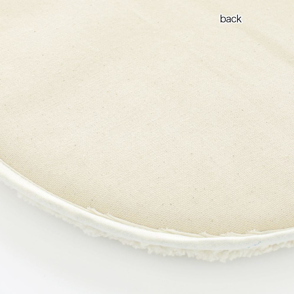 日本 TOMO - 可愛柔軟圓型坐墊/椅墊-熊貓-黑白 (約φ33cm)