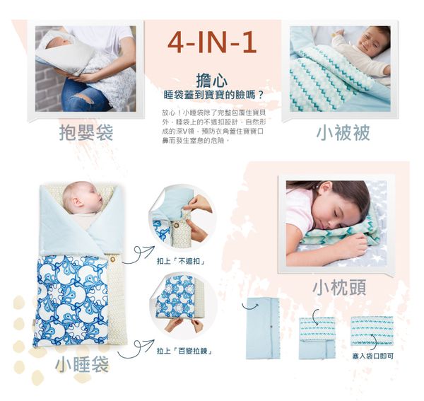 換季不著涼～【Naforye拉孚兒】鋪棉防踢被/睡袋